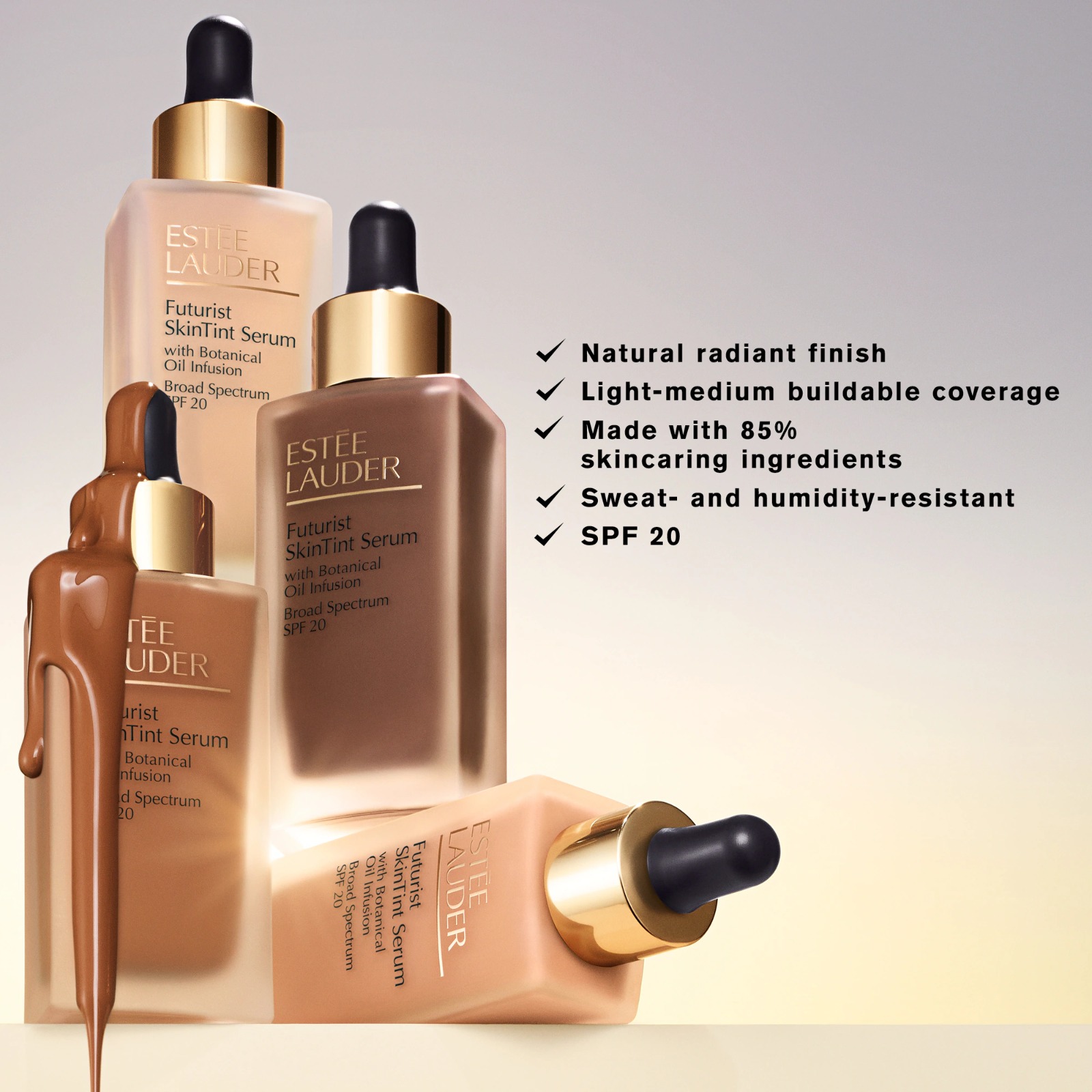 ESTEE LAUDER FUTURIST SKINTINT SERUM FOUNDATION WITH BOTANICAL OIL INFUSION SPF 20 - Image 5